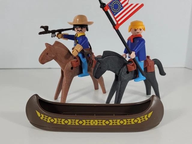 Vintage Playmobil Cowboy Horse Weapon Gun Belt Saddle Hat 1974 Handkerchief Toy