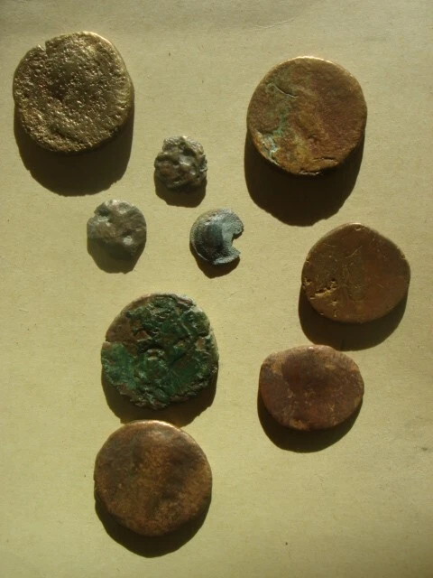 Lot De 12 Monnaies Romaines Anciennes - 3ème/4ème Siècle - Bronze - Authentique Trouvées Détecteur