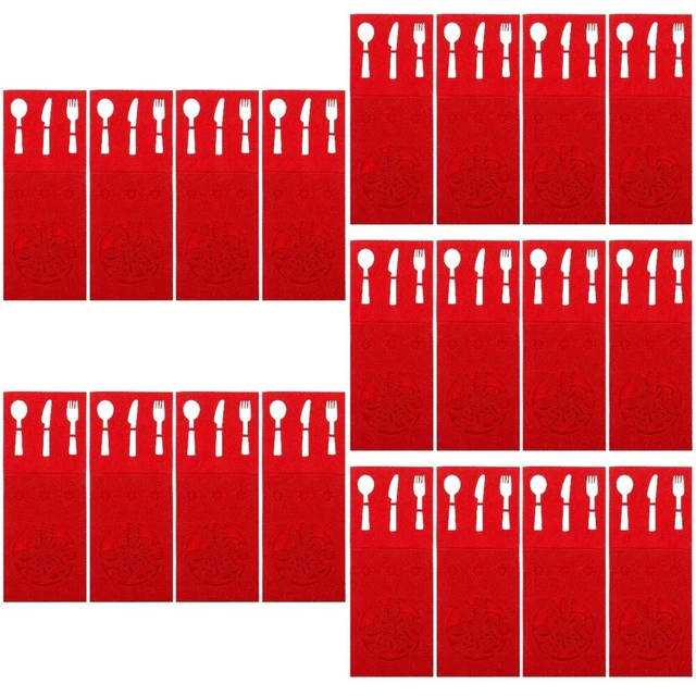 20 Pcs Armadio Posate Copre Riutilizzabile Tavola Borse Per Negozio Casa