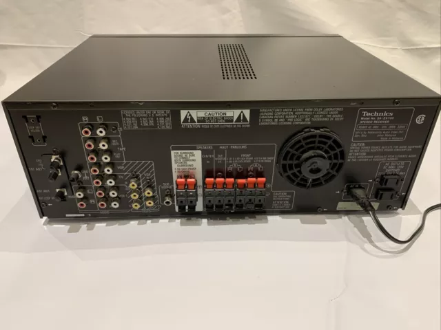 Amplificador receptor estéreo de control AV Technics SA-EX700 de colección - funciona 3