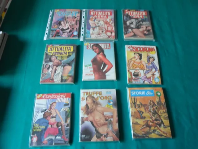 Lotto N.9 Fumetti Erotici D'epoca X Adulti  Vintage - Ottima Conservazione