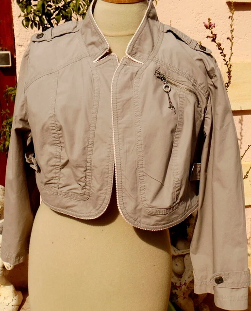 Boléro Veste LMV Vendôme - Taille 42 - Beige - Coton - Occasion Très Bon état