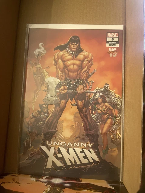 Uncanny X-Men #6 Marvel Comics J Scott Campbell VS Conan Variant Cover 2018