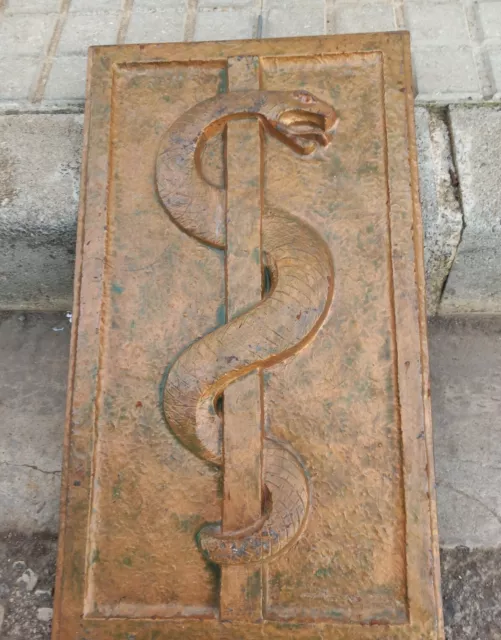 Placa Bastón de Asclepio o Esculapio