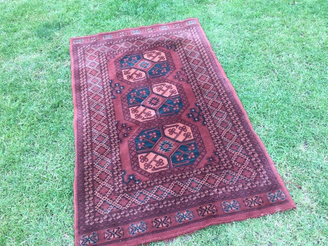 Vintage wool Antique Persian Turkish Rug Old carpet mix Dark Red Russet colours Vintage wool Antique Persian Turkish Rug Old carpet mix Dark Red Russet colours