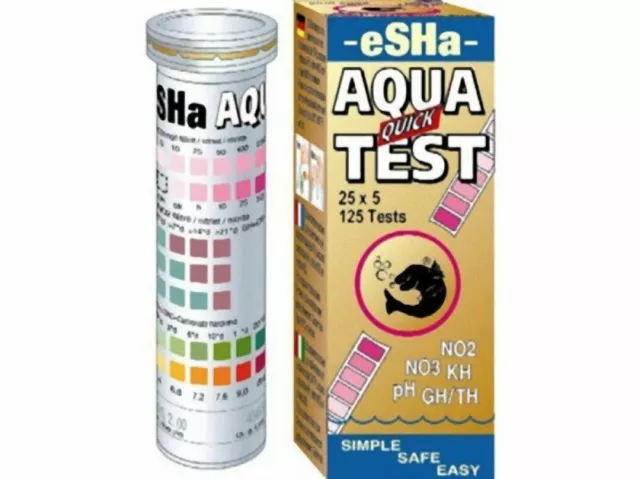 eSHA Aqua Check Test Kit, Aquarium Water Test Strips for Tropical Fish Tanks