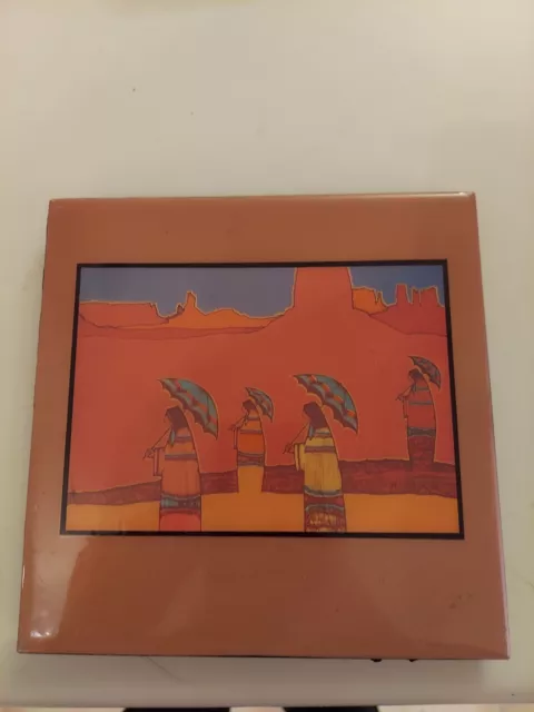 Vintage Ceramic Tile Art Amado Maurilio Pena Jr. Southwest Wall Decor 7 3/4"