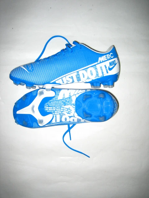 Nike JR Vapor 13 Academy FG/MG Kinderfußballschuhe Gr. 36 blau weiß mit Muster n
