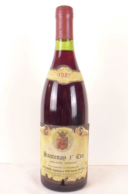 santenay andré cherrier premier cru rouge 1982 - bourgogne