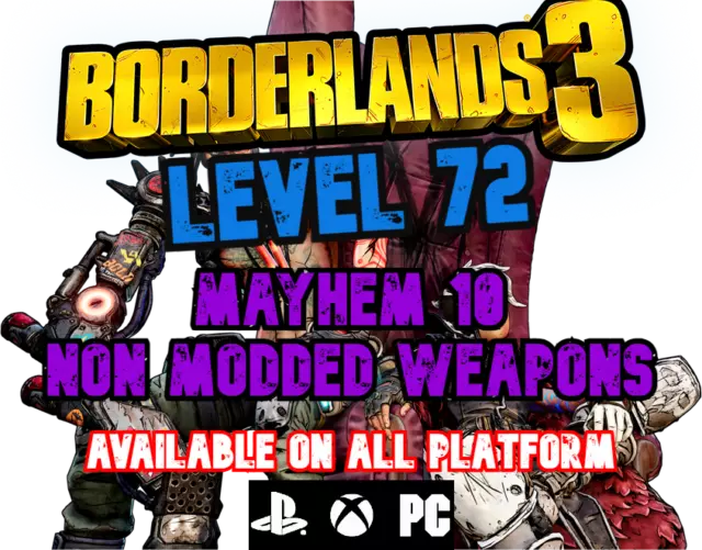 PS4/PS5 Borderlands 3 4 Best Modded Weapon + 2 Free Modded Free Bundle  Offer