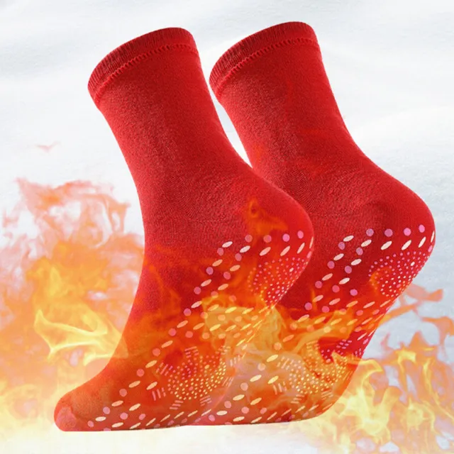 1 par de calcetines con forma de acupresión Tomalin autocalentamiento invierno calcetines autocalentables