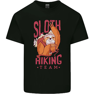 Sloth Hiking Team Trekking Rambling Funny Mens Cotton T-Shirt Tee Top