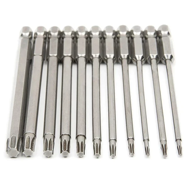 Punta cacciavite testa Torx 100 mm/3,94 pollici 1 pezzo 60HRC durezza magnetica