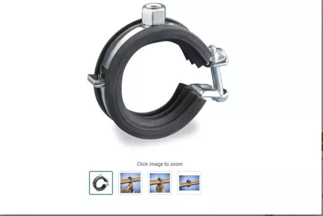Cushioned Pipe Clamp, Pipe Size 5/8 Inch (Caddy)