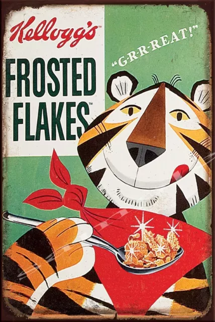 FROSTED FLAKES Retro/ Vintage Wall Home Décor, Shed-Garage and Bar Tin Metal Sig