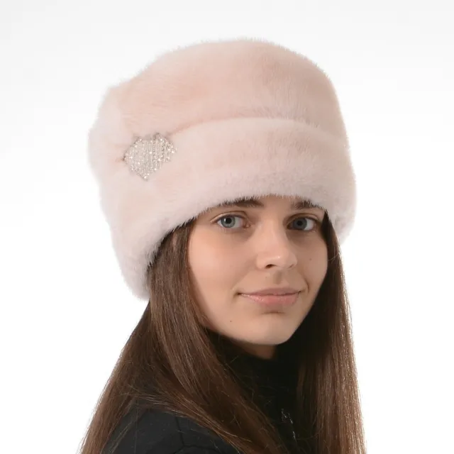 Women Mink Hat Winter Luxury Style Real Fur Hat Fashion Warm Hat Nature Fur Mink