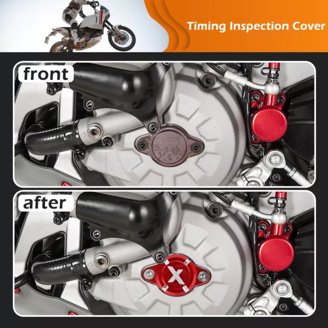 For Ducati DesertX Hypermotard MULTISTRADA Timing Inspection Cover Stator Trim 2