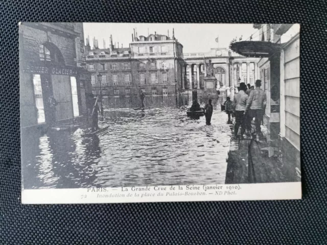 CPA 75 PARIS - La Grande Crue de la Seine - Palais-Bourbon - January 1910