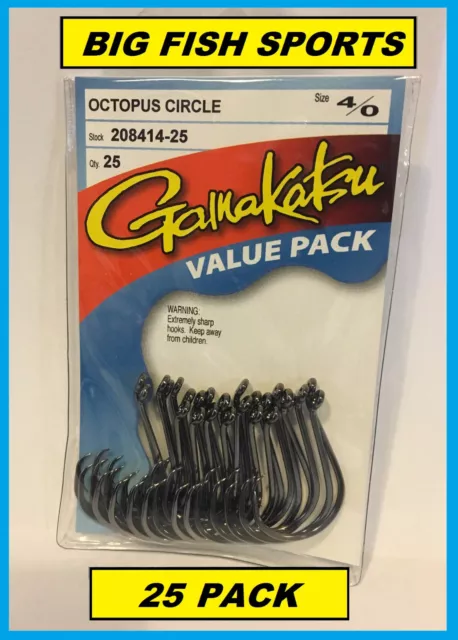 GAMAKATSU #265 INLINE OCTOPUS CIRCLE SE HOOK Value Pack 8/0 265418