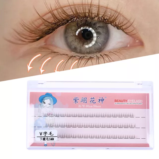 V Shape False Lower Eyelashes Individual Cluster Fake Lashes Eyelash Extension