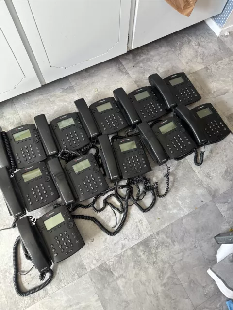 LOT OF 11 Polycom Tested  /VVX300/vvx310 VOIP phones No Power Adapter