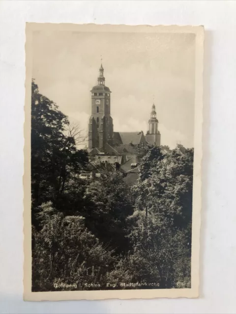 Goldberg in Schles. Evgl. Kirche. Um 1930. Złotoryja Polen.