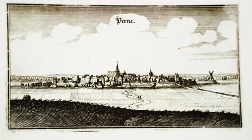 Werne Unna Nordrhein-Westfalen  Merian Kupferstich 1647