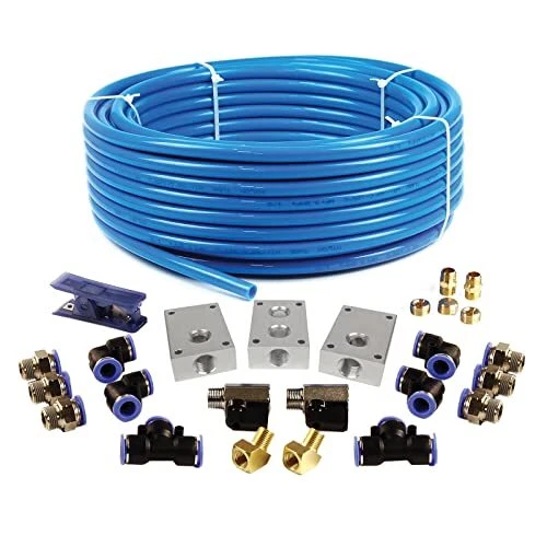 Primefit PCKIT26 Air Piping System 26-Piece Air Push To Connect Kit with 1/2-...
