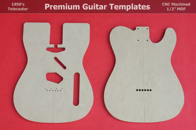 Telecaster Body Router Template Set wVintage Router Hump CNC TELE 1/2" MDF  0.5"