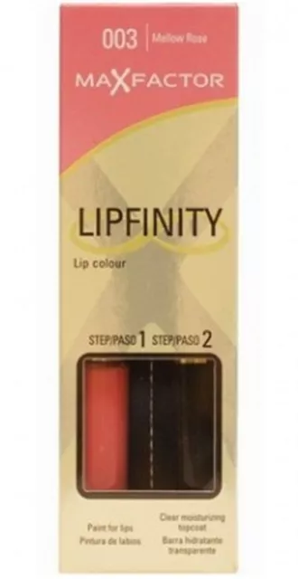 1 Boite LIPFINITY 003 MAXFACTOR Mellow Rose - PROMO : 1 Baume + 1 Rouge à lèvres 2