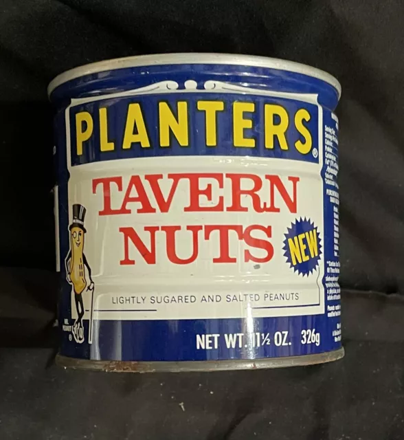 Vintage Planters Mr. Peanut Tavern Nut Tin 3