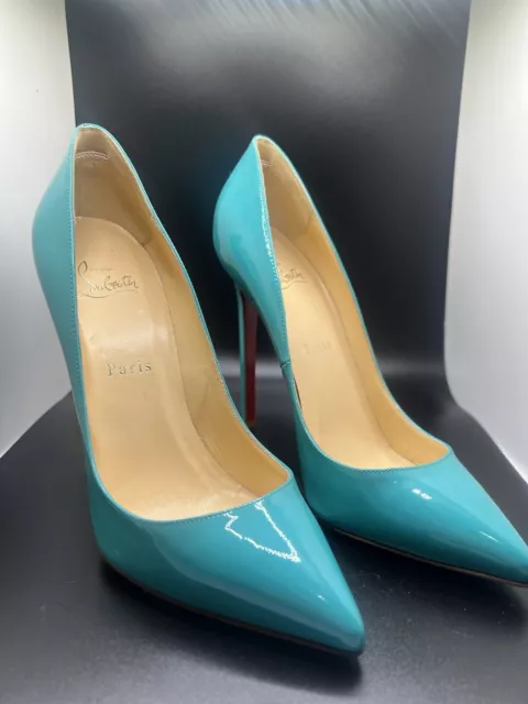 Christian Louboutin Pigalle - Turquoise Patent Calf Pumps size 38