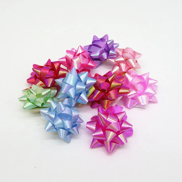 20PCS 2-inch Star Lace Ribbon Christmas Gift Wrapping Gift Box Decorat#EL