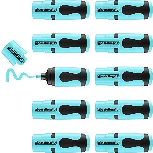 10 edding e-7 Textmarker blau NEW