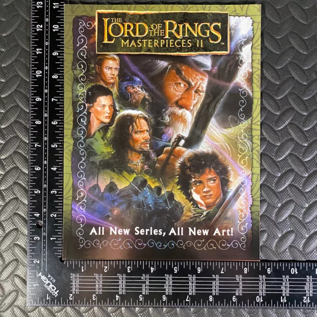 Lord Of The Rings Masterpieces Ii Dealer Brochure Sell Sheet Promo Ad Topps 2008