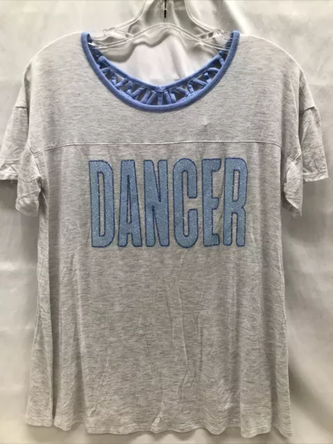 Justice Active DANCER Graphic Tshirt Girl’s 18/20 Glitter Letters