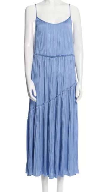 Vince Camuto Women's Tiered Crinkled Slipdress Blue Size X-Small