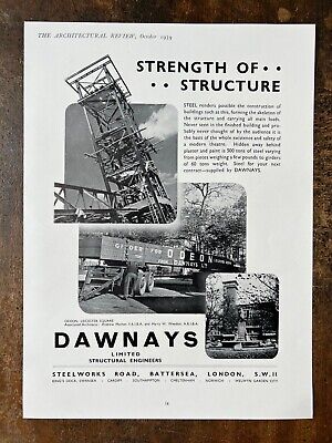 Odeon Leicester Square - Dawnays Steel Battersea - 1939 Press Cutting r437