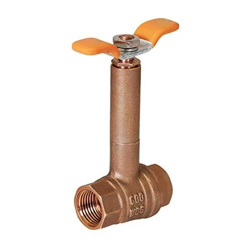Midline Valve 75564 Premium Brass Ball Valve, Long Bonnet with T-Handle with