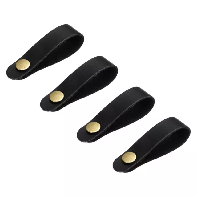 Guitare Tête Sangles, Guitare Cuir Manche Adaptateur Sangles Cravate Noir, Kit 4