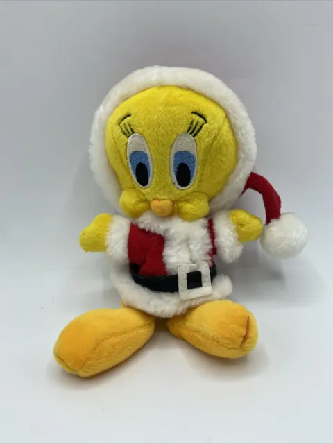 1998 Warner Bros Store Tweety Bird Santa Claus Plush Looney Tunes Christmas