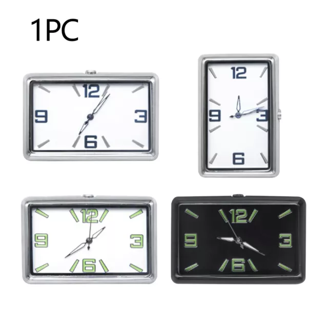 Car Clock Stick On Mini Air Vent Auto Ornament Styling Quartz Analog Luminous