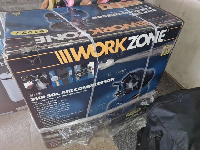 WORKZONE COMPRESSOR, 3HP, All New In Box Including Photographed ...