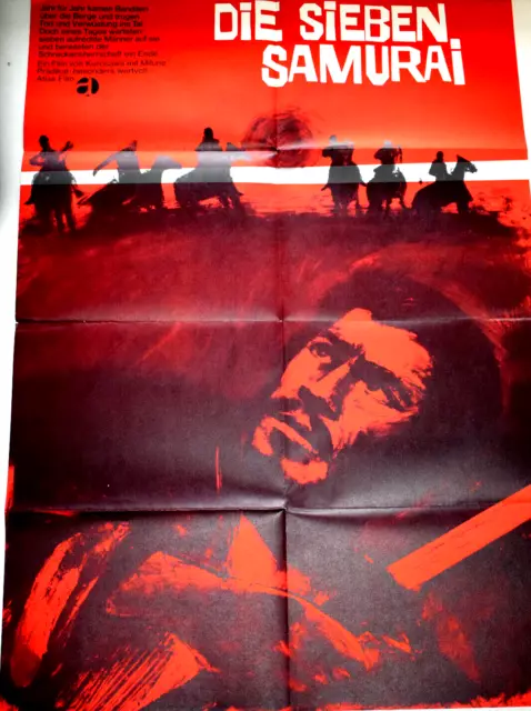 Die sieben Samurai - Toshirô Mifune / Akira   A1 84 x 60cm Original Kinoplakat