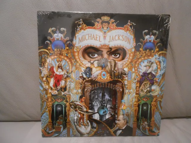 MICHAEL JACKSON - DANGEROUS - 1st PRESS - USA - 2LP - MINT PLAY - SHRINK