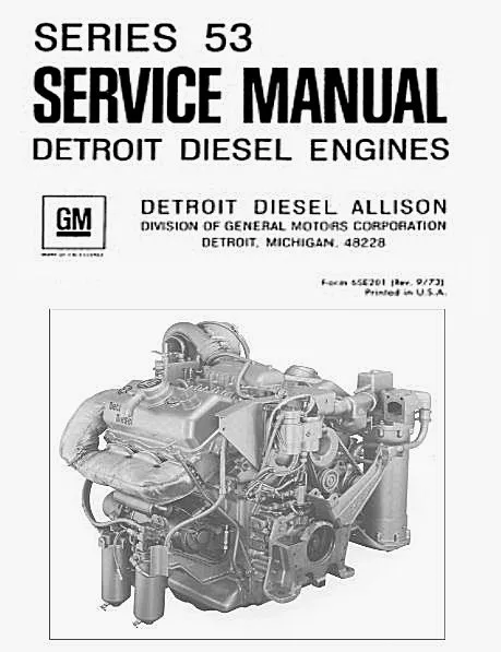 Detroit Diesel Series 53 Allison 6v-53  Repair Service Workshop Manual PDF CD !