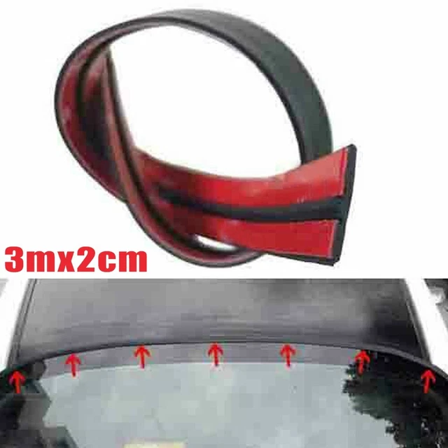 Guarnizione Striscia Nero Accessori Auto Anteriore Parabrezza Apribile Gomma