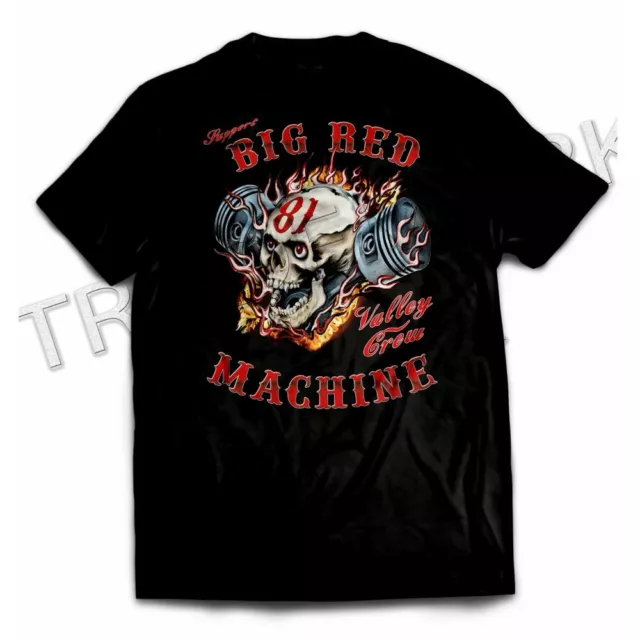 49 Hells Angels Support81 Andorra Piston Skull Black T-Shirt Big Red Machine s