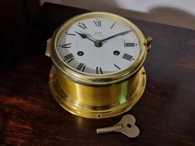 Orologio SCHATZ Royal Mariner nautico da barca meccanico 8 giorni Boat Clock