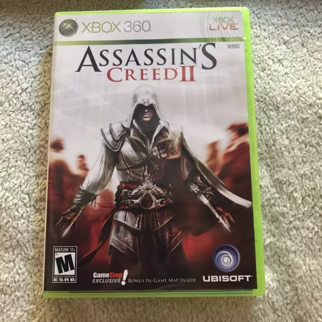 Xbox 360 - Assassin's Creed 2 II Gamestop Case No Map Xbox 360